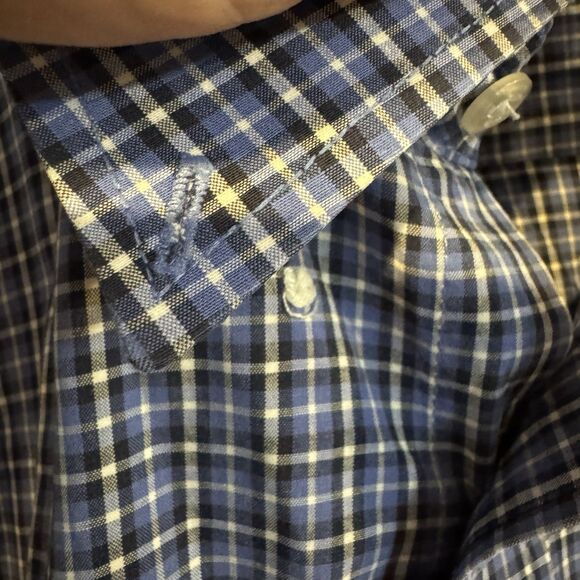 Panhandle Slim Men's Blue Plaid Long Sleeve Button Down Shirt XXL Western Cowboy - Picture 3 of 9